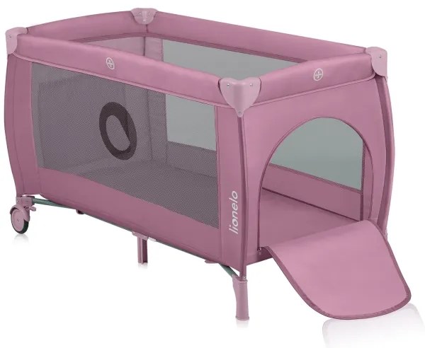 Lionelo - Lettino da viaggio STEFI PLUS Rosa Magnolia