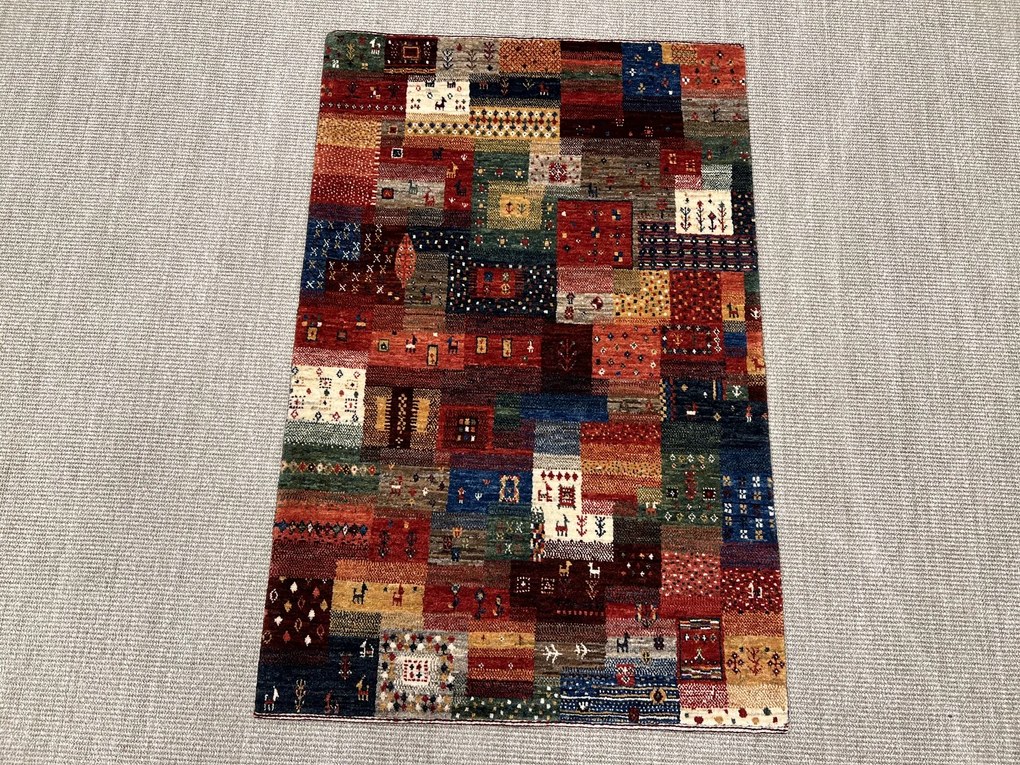 Loribaft Tappeto persiano 90 x 130 Rosso (Iran) Annodato A Mano
