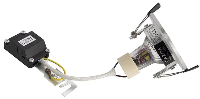 Set di 6 faretti da incasso moderni in acciaio rotondi IP44 - Xena