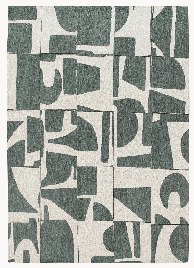 Tappeto lavabile jacquard a tessitura piatta Papercut