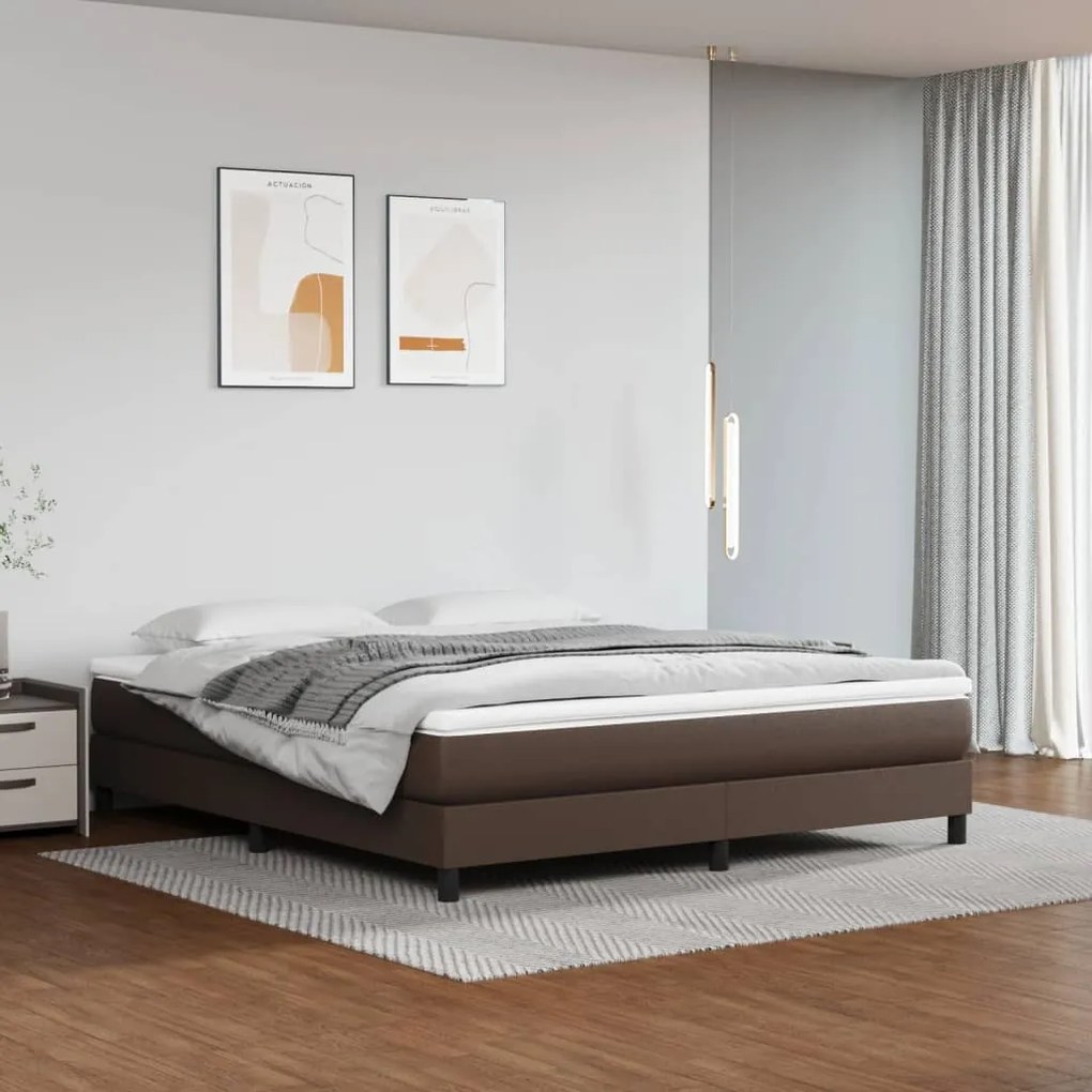Materasso A Molle Marrone 180x200x20 Cm İn Similpelle /