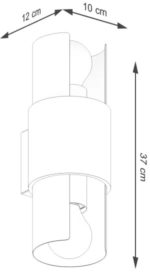Sollux SL.1674 - Applique FLASH 2xE27/15W/230V bianco
