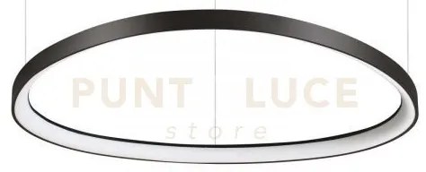 Gemini sospensione led 56 w on-off 6300 lm 3000 k nero 81cm