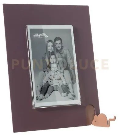 Portafoto topino piccolo viola ametista ,mocha mousse in ferro e po...