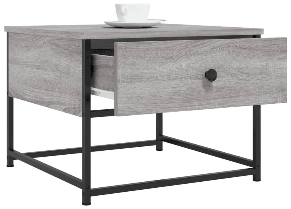 Tavolino da salotto grigio sonoma 51x51x40 cm legno multistrato