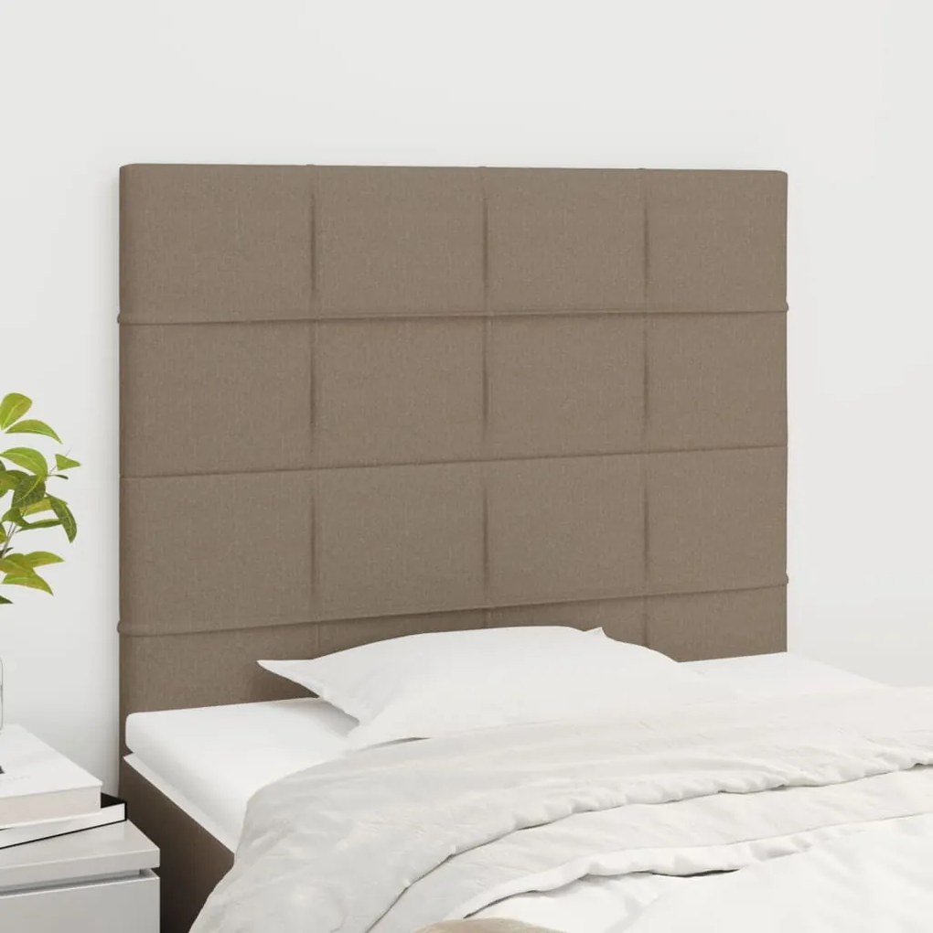 Testiera 2 Pz Tortora 100x5x78/88 Cm İn Tessuto /