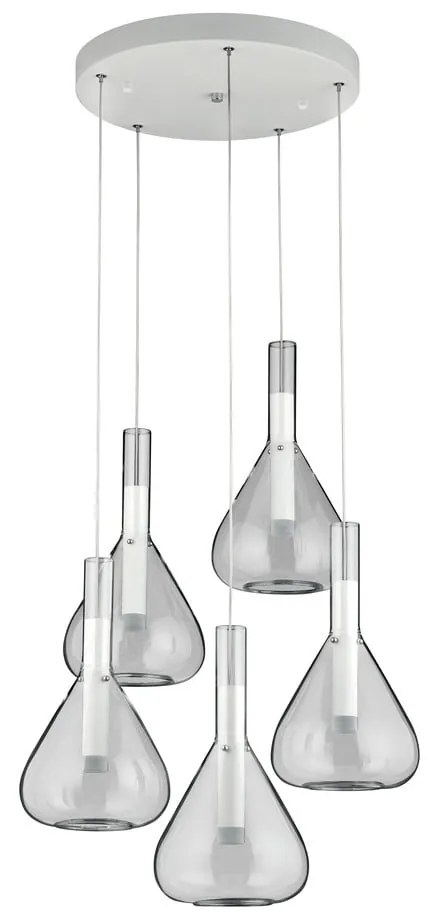 Apparecchio a sospensione LED bianco con paralume in vetro ø 55 cm Cipera - CINQUE