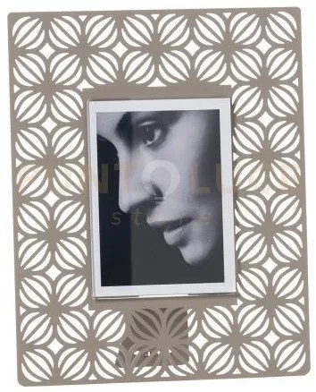 Portafoto di design ikat piccolo sabbia in ferro e polimetilmetacri...