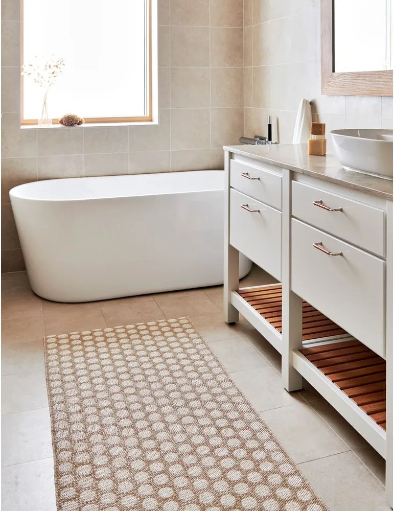 Tappeto da interno/esterno beige/color crema 70x50 cm Noa Beige Vanilla – Pappelina