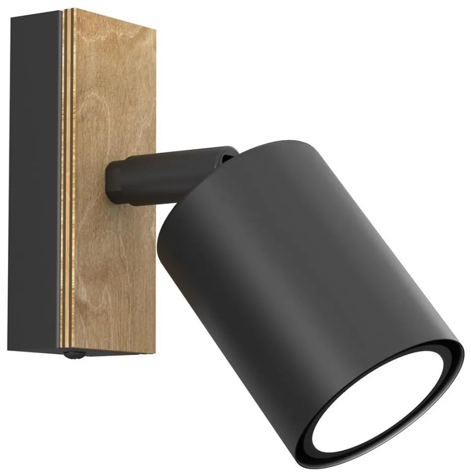Faretto da parete TULON 1xGU10/8W/230V nero/quercia