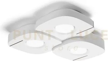 Sardis lampada da soffitto 3 luci attacco gx53 in gesso bianco con ...
