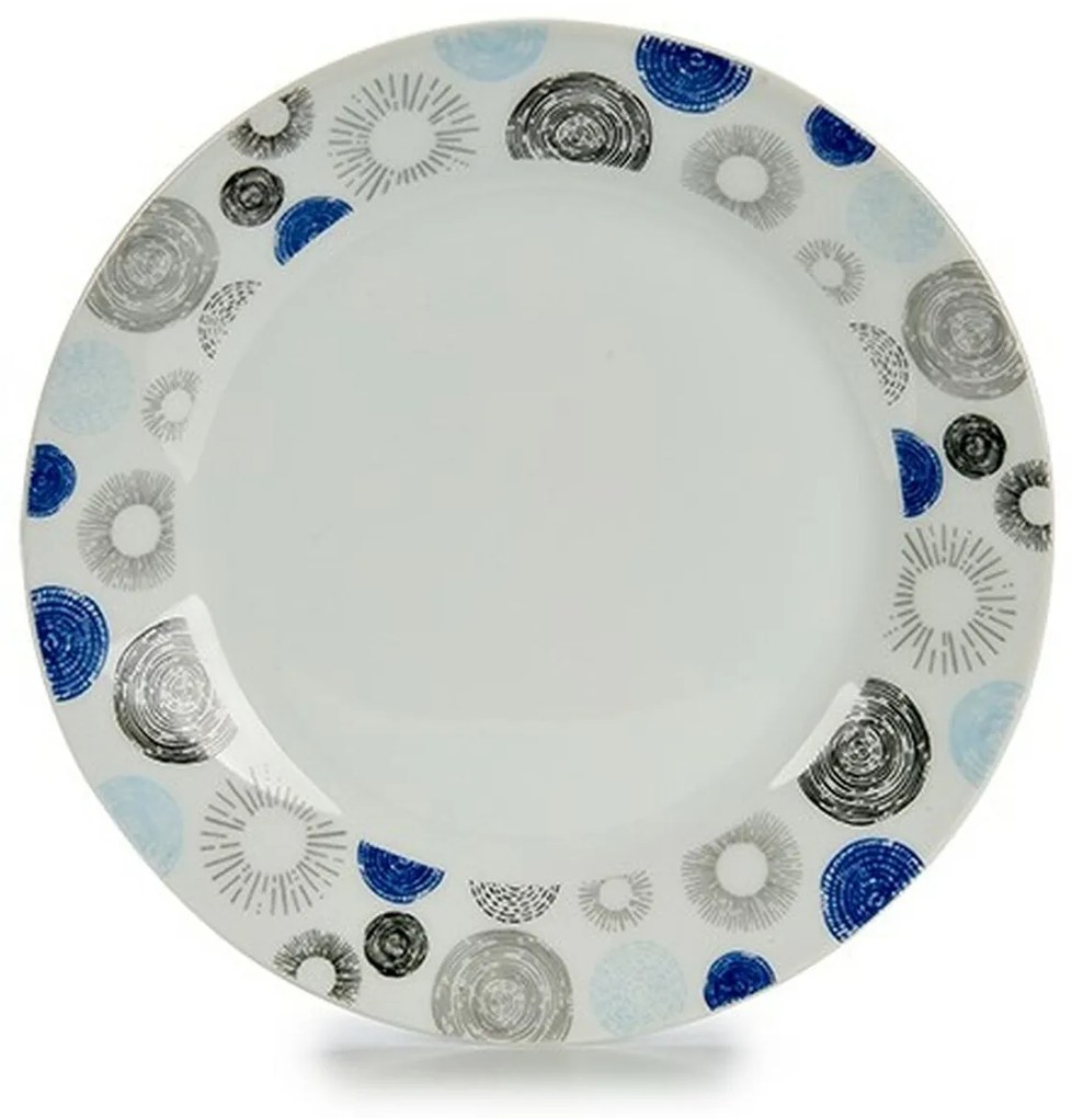 Piatto da Dolce   Cerchi Porcellana 19 x 2 x 19 cm (10 Unità)