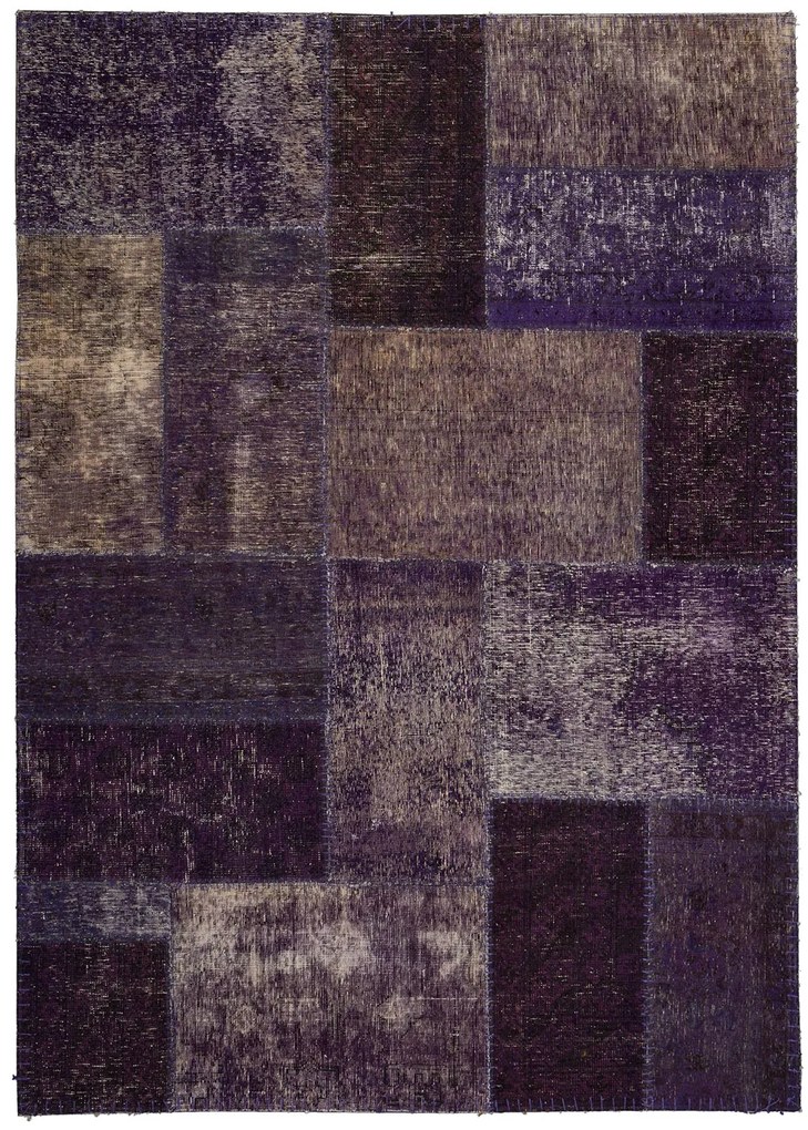 Patchwork Tappeto 170 x 240 Blu (Pakistan) Annodato A Mano