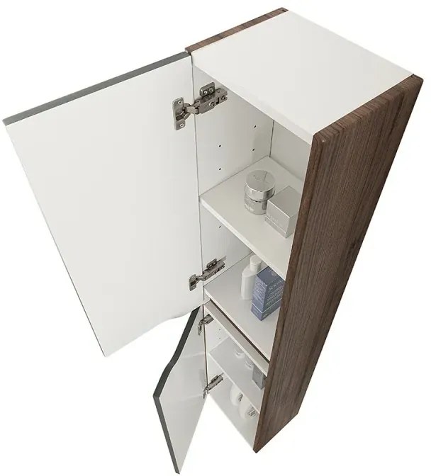 Colonna bagno sospesa 30x150 verde Maiori/Minori con ripiani interni