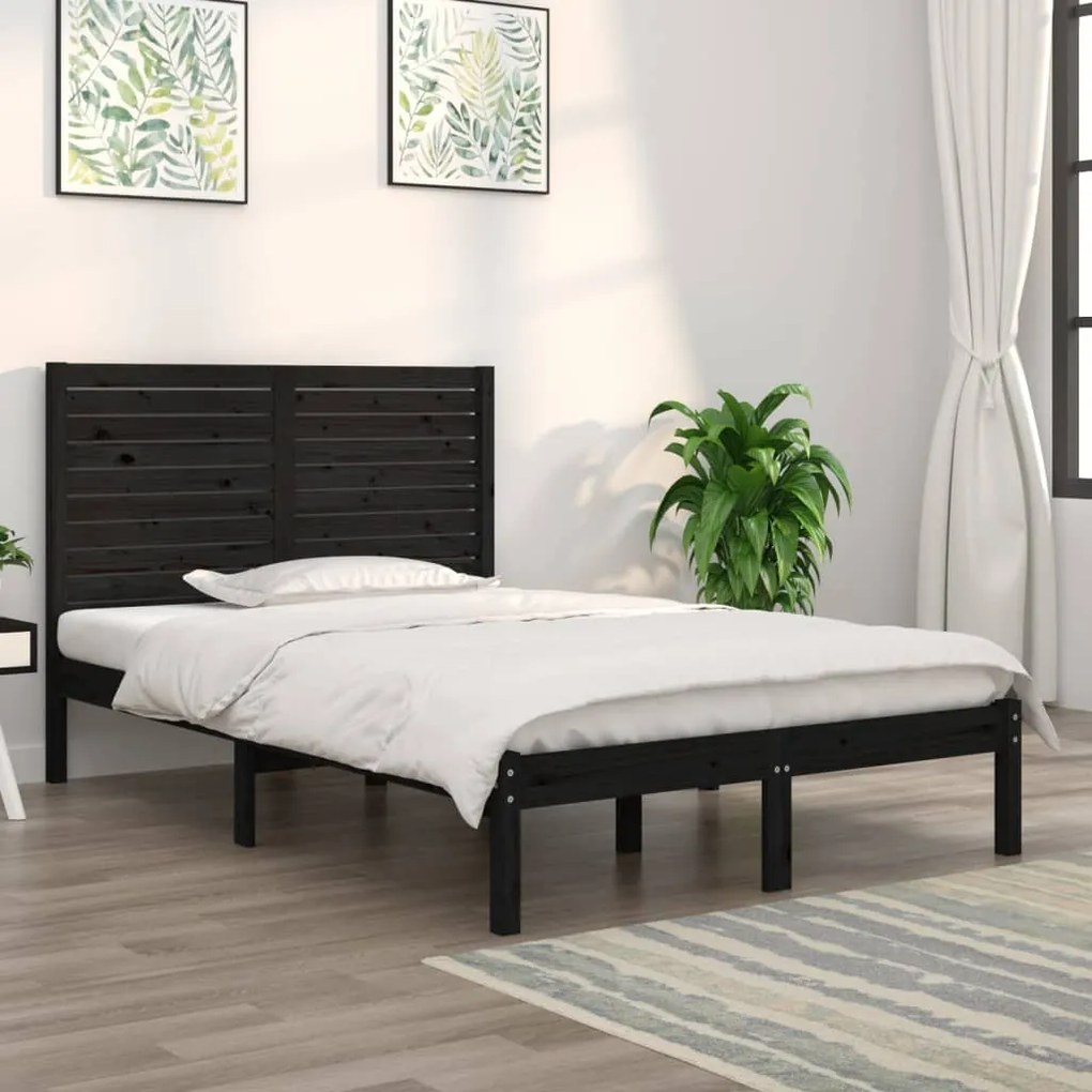 Giroletto Nero İn Legno Massello 140x190 Cm /