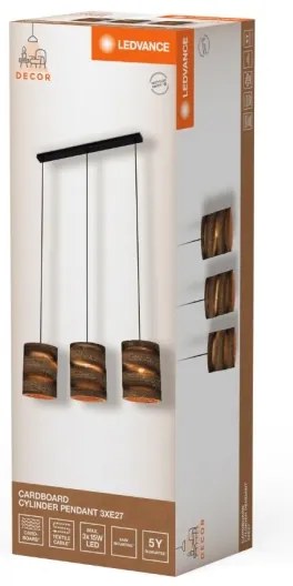 Ledvance - Lampadario a sospensione con filo DECOR CARDBOARD 3xE27/15W/230V