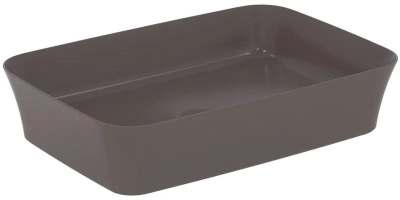 Lavabo da appoggio IDEAL STANDARD rettangolare piletta non inclusa in ceramica L 55 x H 12.5 x P 38 cm marrone piletta non inclusa