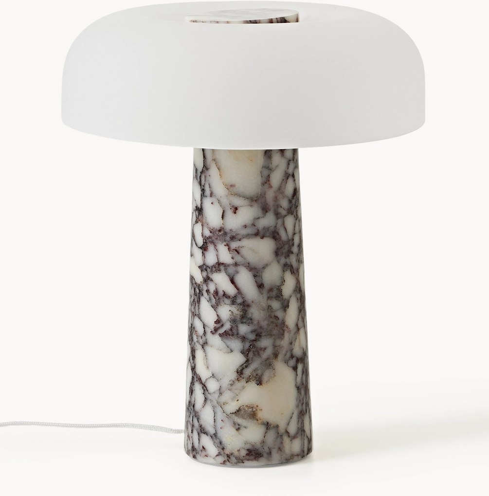 Lampada da tavolo con base in marmo Calcatta viola Carla