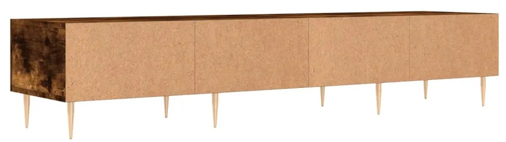 Mobile Porta TV Rovere Fumo 150x36x30 cm in Legno Multistrato