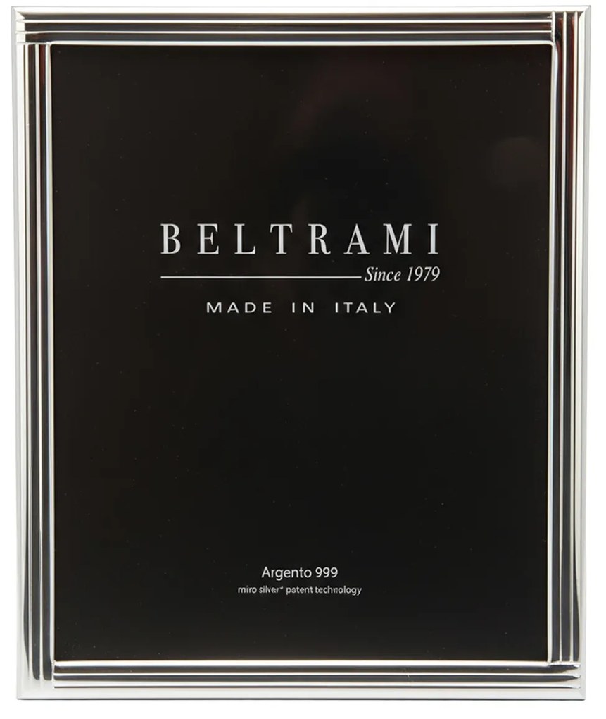Portafoto righe foto 20x25 cm Beltrami con argento Miro Silver