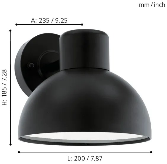 Eglo 96207 - Applique da esterno ENTRIMO 1xE27/60W