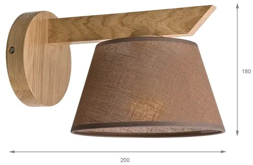 Brilagi - LED  Applique ANTHONY 1xE14/40W/230V quercia/marrone