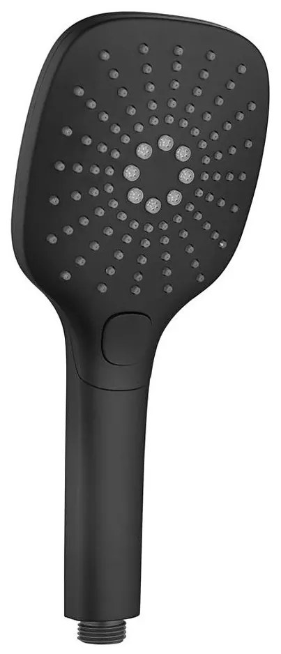 Sapho - Doccia a mano con pulsante nero opaco