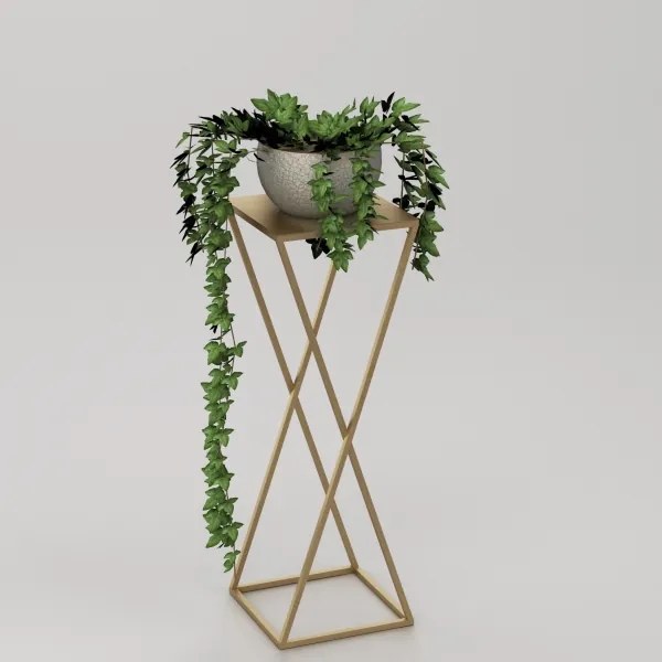 Portafiori 70x24 cm oro