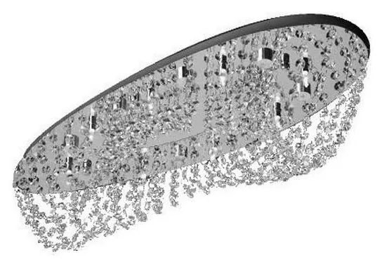 Prezent 69046 - ELIPTHON Plafoniera 8xG9/33W/230V