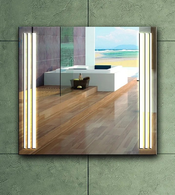 Specchio bagno 75x75 illuminazione led nascosta modello KAM-1391 - KAMALU