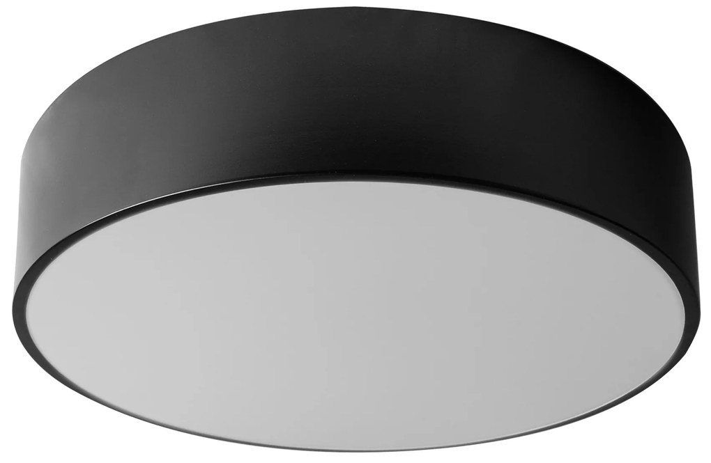 Lampada Plafoniere 30cm Rotonda Nero Da Soffitto app640-3c