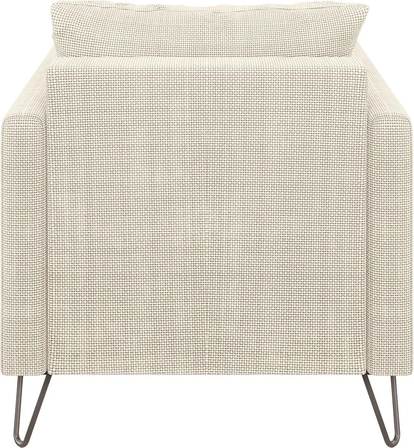 Poltrona color crema con rivestimento in ciniglia Freya – Ropez