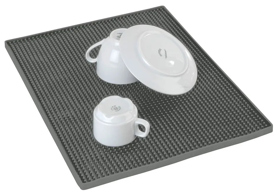 Tappetino scolapiatti grigio in gomma 40x30 cm Maxi – Wenko