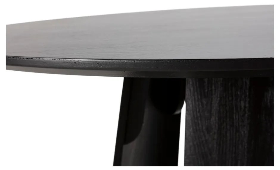 Tavolo da pranzo rotondo con piano nero ø 120 cm Zuri – MOME