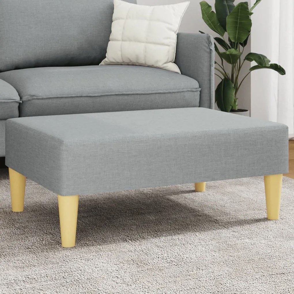 Poggiapiedi Grigio Chiaro 77x55x31 Cm İn Tessuto /