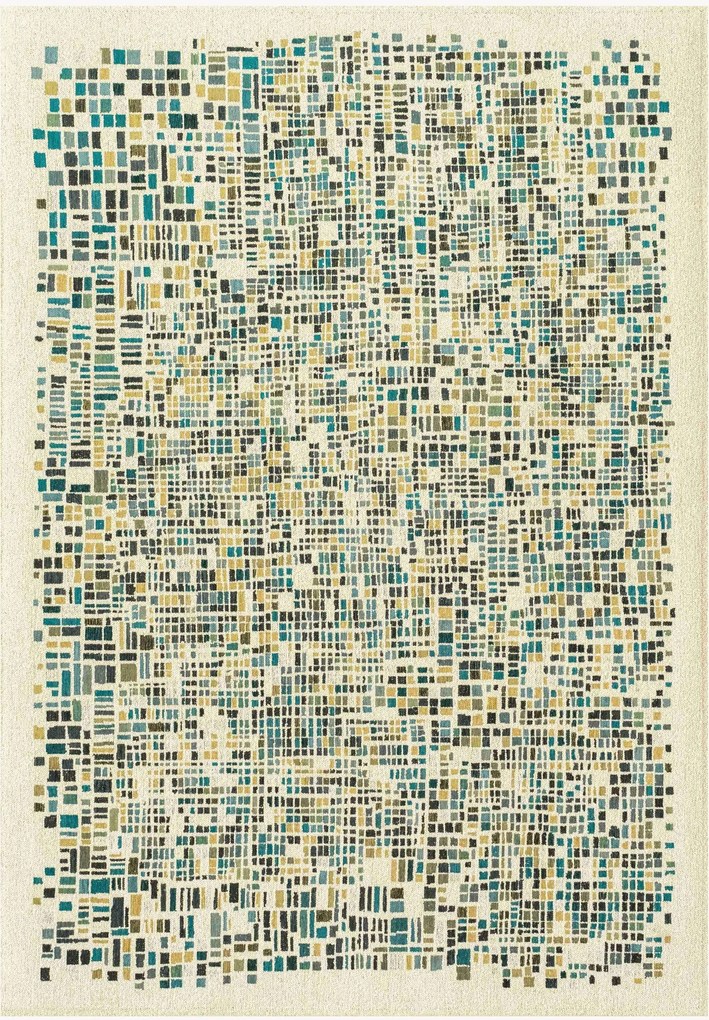 Tappeto jacquard lavabile da interno-esterno Cubik