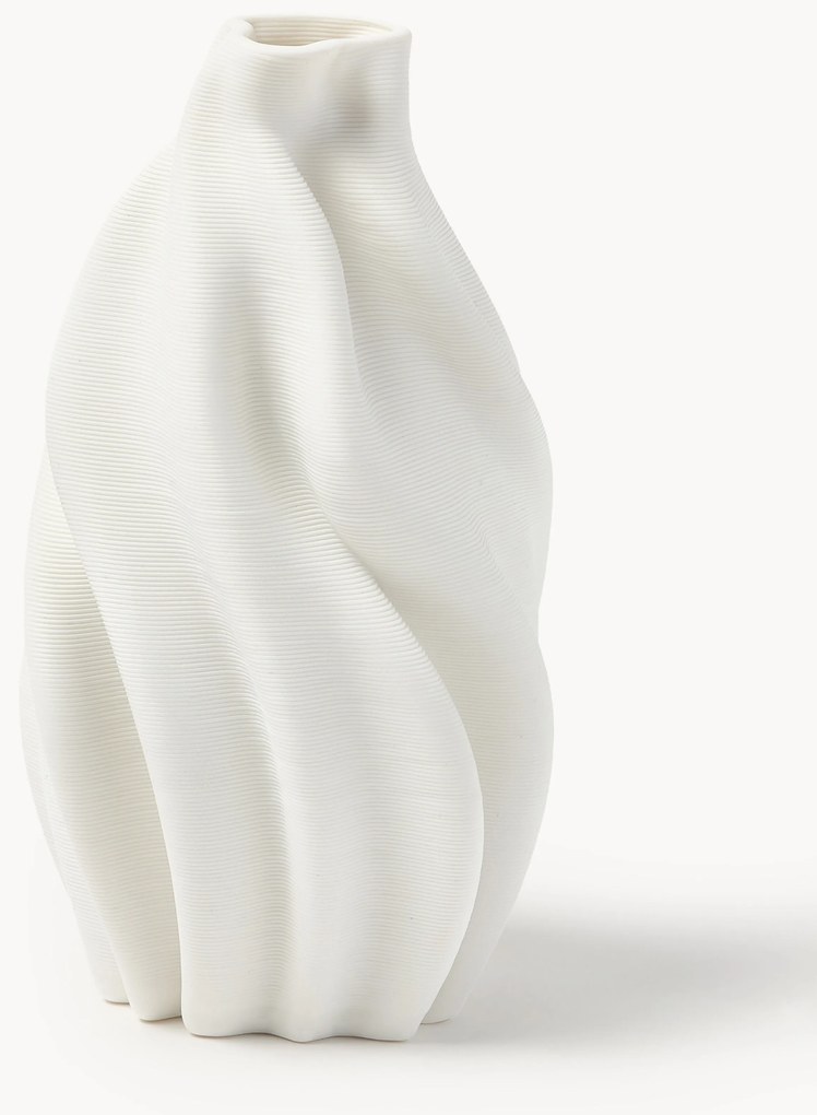 Vaso in porcellana stampato in 3D Lyria, alt. 18 cm