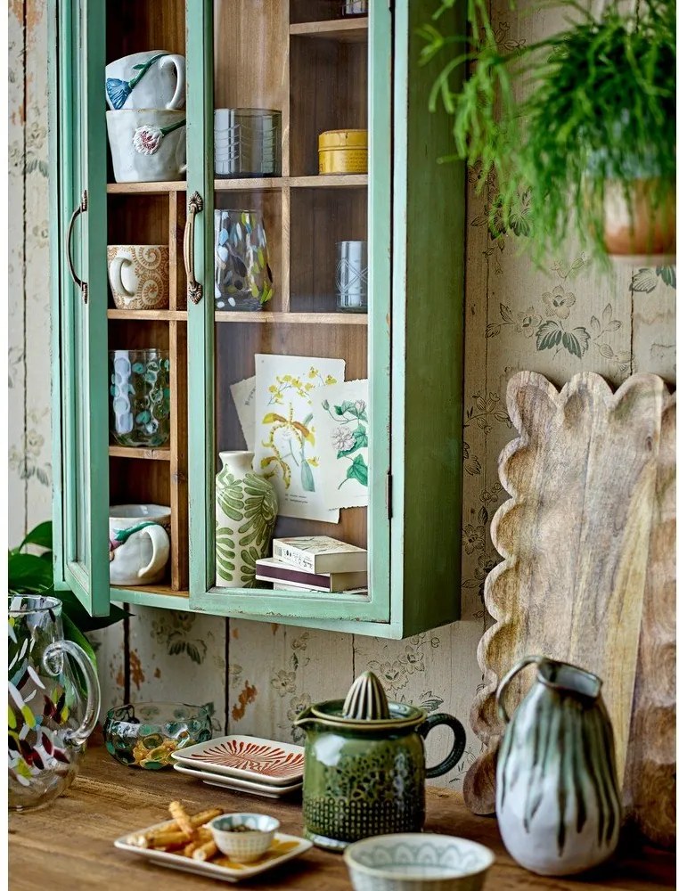 Vetrina verde in legno di abete 13,5x80 cm Hazem - Bloomingville