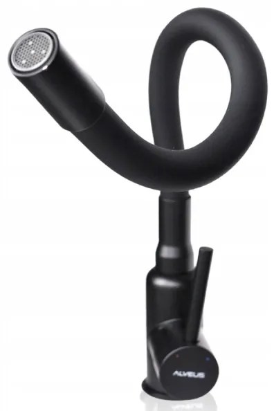 ALVEUS 1144433 - Rubinetto per lavello con braccio flessible MINTAS 34 cm opaco nero