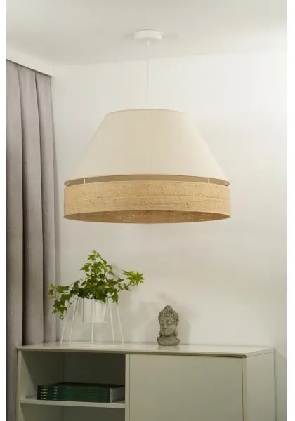 Duolla - Lampadario a sospensione con filo YUTE AVIGNON 1xE27/15W/230V diametro 60 cm color crema/beige