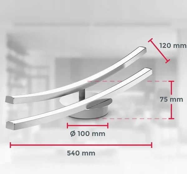 Plafoniera LED 2x LED/6W/230V cromato lucido