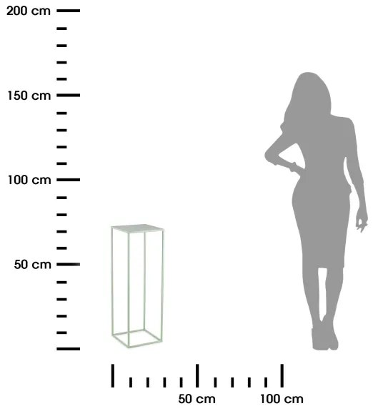 Portafiori 70x24 cm luce verde