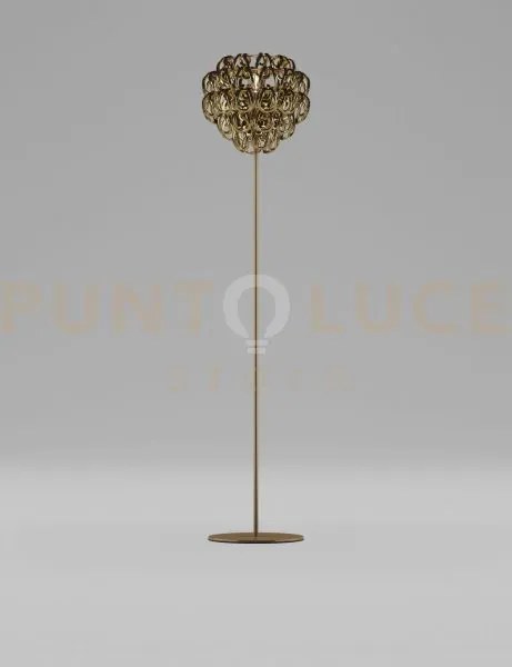 Giogali lampada da terra cristallo oro e bronzo opaco 1 luce attacc...
