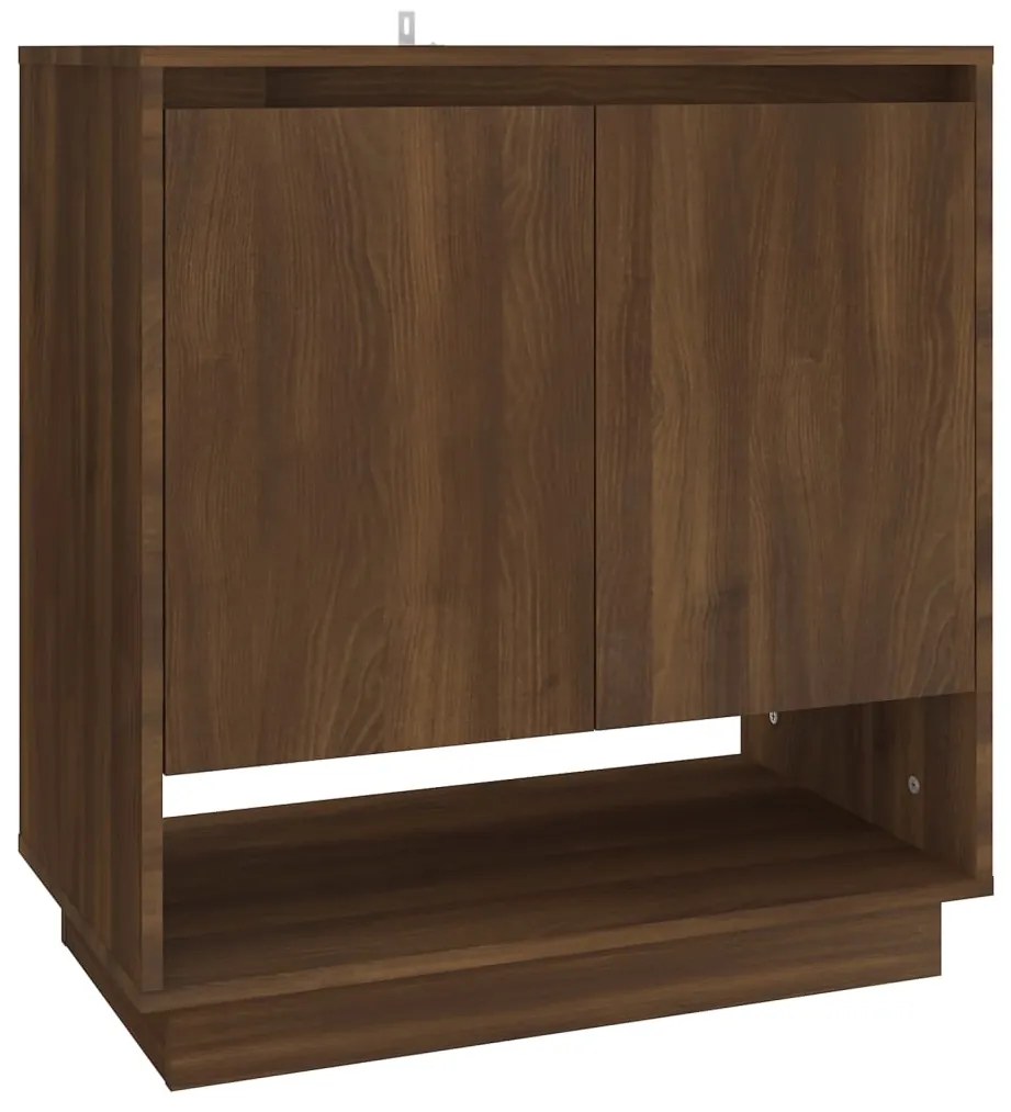 Credenza rovere marrone 70x41x75 cm in truciolato