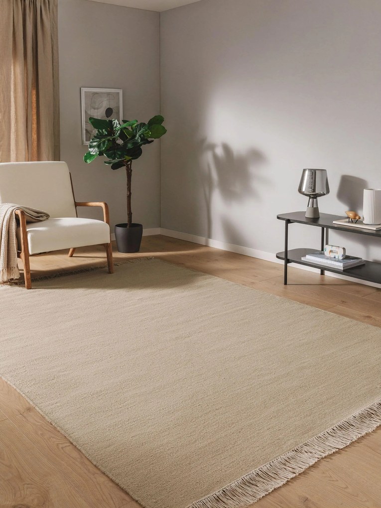 benuta Pop Tappeto di lana Liv Beige 60x100 cm - Tappeto fibra naturale