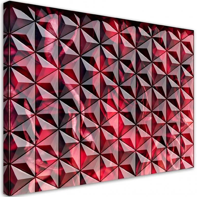 Quadro su tela, Geometria rossa  Dimensioni Tappeti 60x40