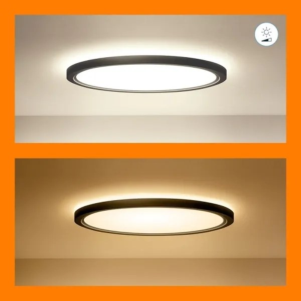 WiZ - Plafoniera LED RGB dimmerabile SUPERSLIM LED/22W/230V Wi-Fi nero