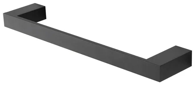 Porta asciugamani diritto da muro L 35 cm in alluminio Nero Sky