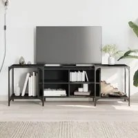 Mobile Porta TV Nero 153x37x50 cm in Legno Multistratocod mxl 85450