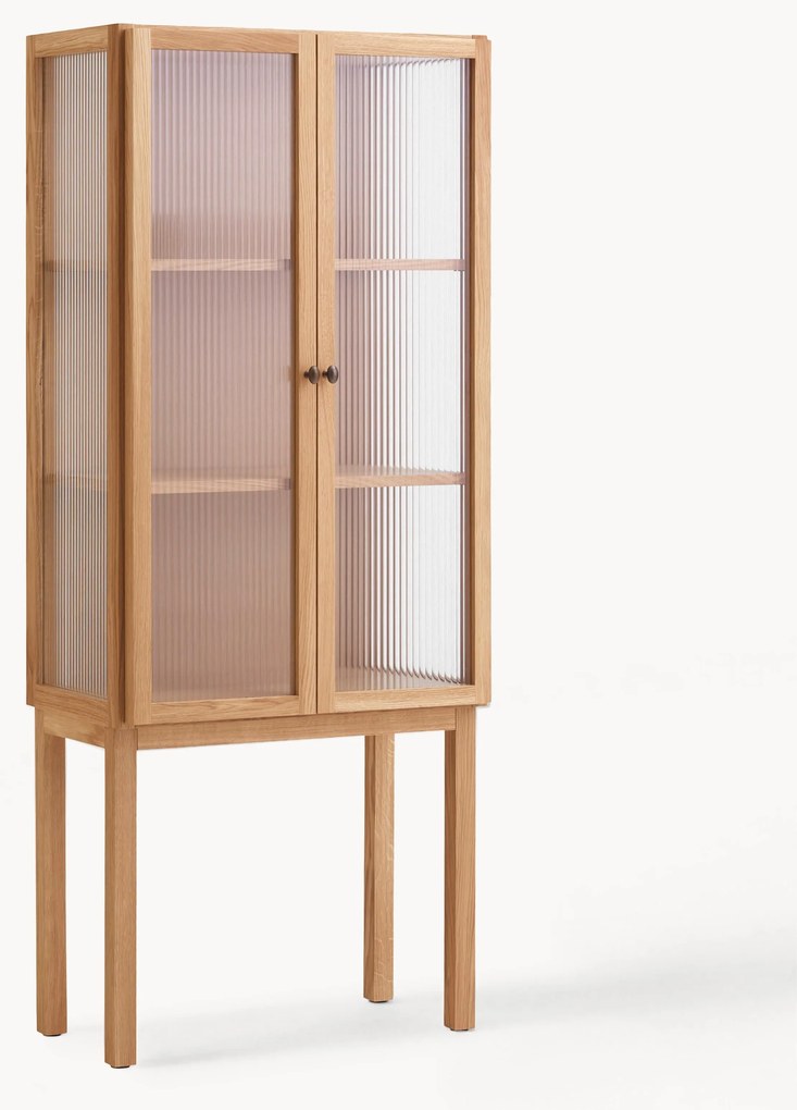 Credenza alta in legno di quercia Curiosity